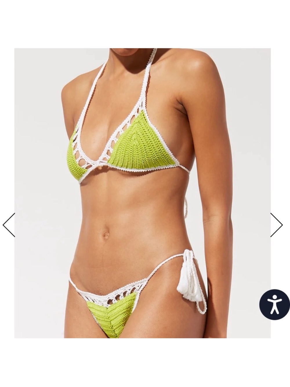 Solid And Striped The iris bikini In Crochet Kiwi size XS NWT